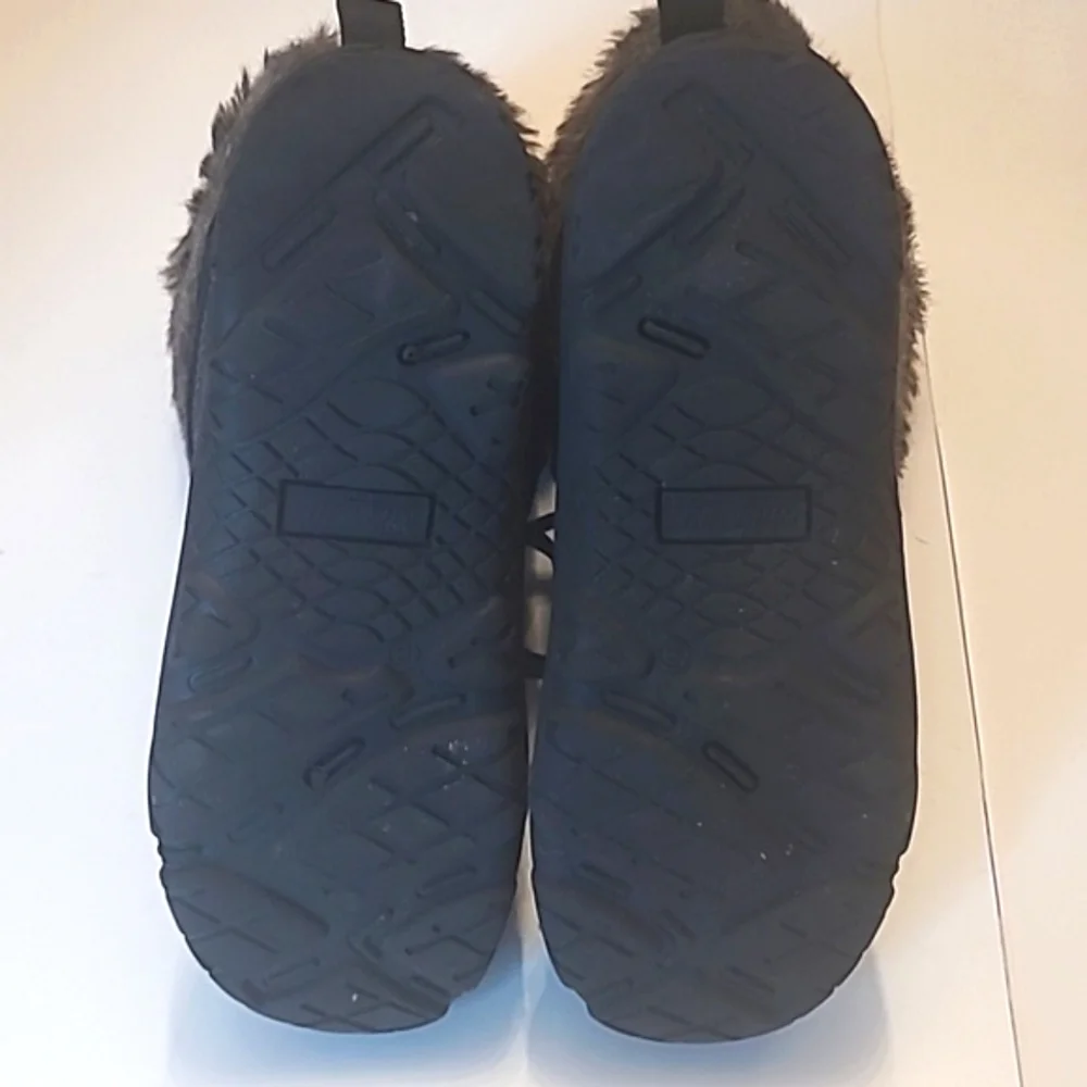 Khombu The Slope Snow Duck Boot Faux Fur Leather Rubber Sole Lace Up Water Proof